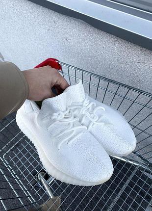 Мужские / женские кроссовки  adidas yeezy boost 350 v2 triple full white