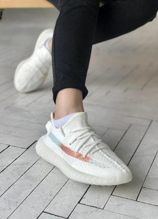 Женские кроссовки  adidas yeezy boost 350 v2 white rainbow 2