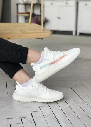 Женские кроссовки  adidas yeezy boost 350 v2 white rainbow 22 фото