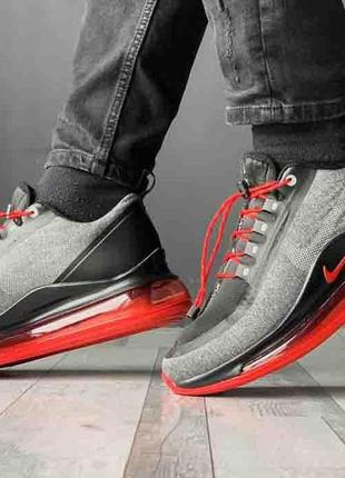 Мужские кроссовки  nike air max 720 new 2019 "grey/red"