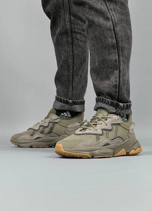 Мужские кроссовки   adidas ozweego adiprene khaki2 фото