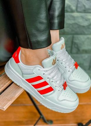 Жіночі кросівки adidas neo disney white red red yellow logo2 фото