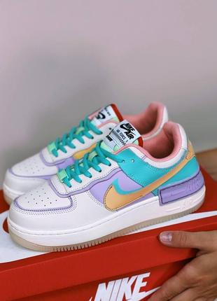 Кроссовки nike air force 1 shadow pale ivory мужские женские найк аир форс форсы