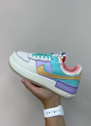 Кроссовки nike air force 1 shadow pale ivory мужские женские найк аир форс форсы3 фото