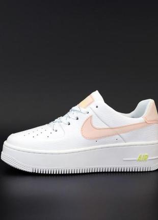 Nike air force 1 white pink reflective