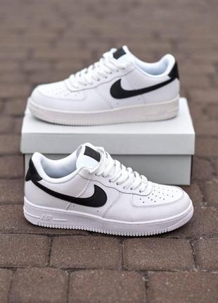 Мужские / женские кроссовки  nike air force 1 white black1 фото