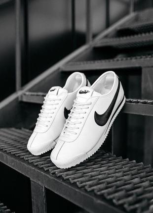 Мужские кроссовки  nike cortez white black