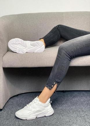Мужские кроссовки   adidas ozweego adiprene full white9 фото