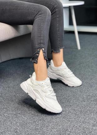 Мужские кроссовки   adidas ozweego adiprene full white5 фото