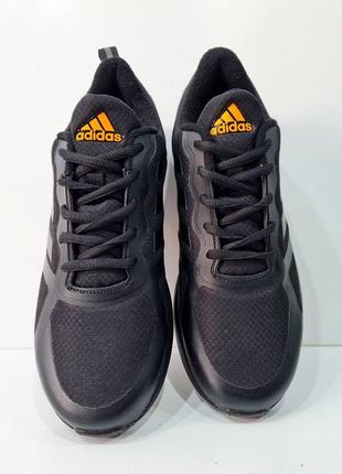 Мужские зимние кроссовки adidas cloudfoam black orange v25 фото