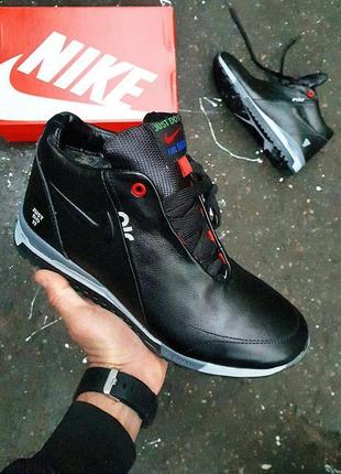 Мужские кроссовки  nike winter sneakers black grey1 фото
