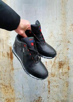 Мужские кроссовки  nike winter sneakers black grey2 фото