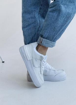 Женские кроссовки  nike air force 1 shadow white lv 1