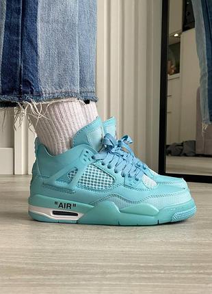Жіночі кросівки  nike air jordan 4 blue