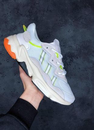 Чоловічі кросівки adidas ozweego adiprene pride beige white 1