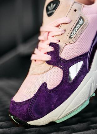 Женские кроссовки  adidas falcon purple pink4 фото