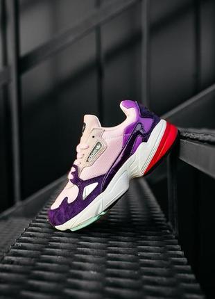 Женские кроссовки  adidas falcon purple pink3 фото