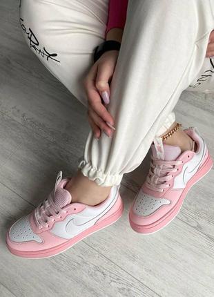 Женские кроссовки  nike air force 1 pink 14 фото