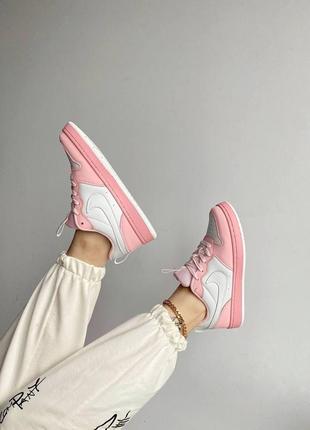 Женские кроссовки  nike air force 1 pink 17 фото