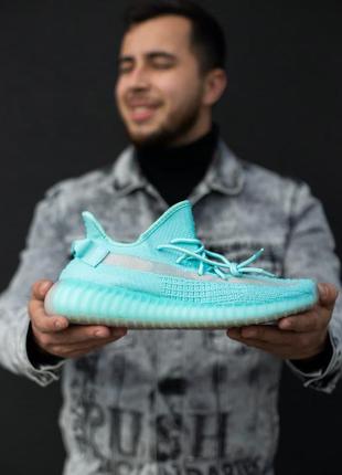 Жіночі кросівки  adidas yeezy boost 350 v2 blue-green