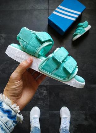 Сандалии женские adidas adilette mint white3 фото