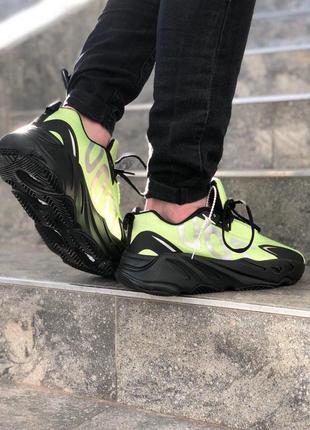 Чоловічі кросівки adidas yeezy boost 700 logo black green4 фото