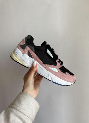 Женские кроссовки  adidas falcon pink black white10 фото