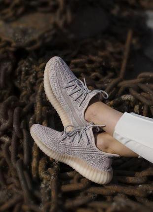 Мужские кроссовки  adidas yeezy boost 350 v2 synth 2 (рефлективные шнурки )9 фото