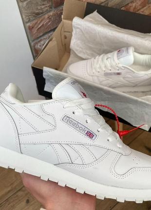 Кросовки reebok classic white 2 чоловічі і жіночі рібок класк