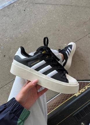 Жіночі кросівки adidas superstar bonega black