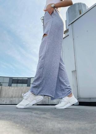 Жіночі кросівки adidas nmd runner white black logo6 фото