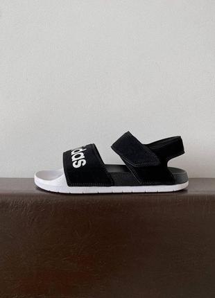 Женские  сандали  adidas sandals black white2 фото