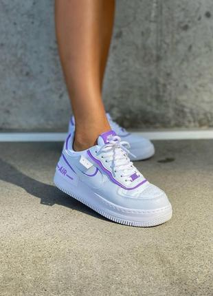 Женские кроссовки  T-Shirt nike air force 1 shadow white violet
