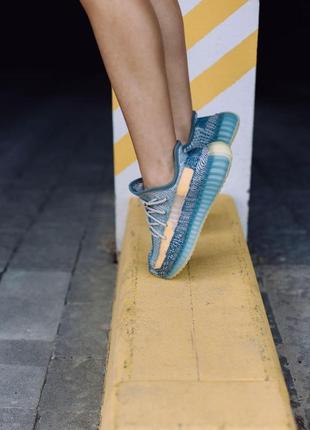 Женские кроссовки  adidas yeezy boost 350 v2 israfil blue