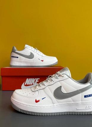 Мужские кроссовки  nike air force 1 white grey