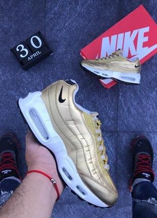 Жіночі кросівки nike air max 95 gold white