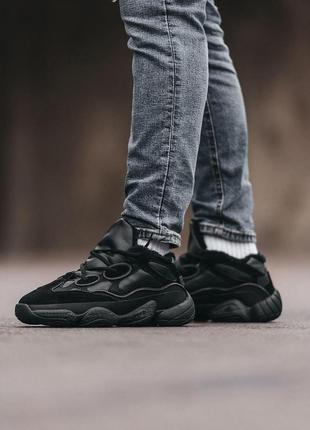 Мужские кроссовки  adidas yeezy boost 500 black v21 фото