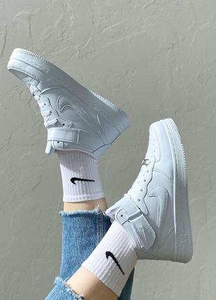 Мужские / женские кроссовки  nike air force 1 classic high white 26 фото