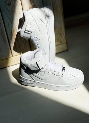 Чоловічі / жіночі кросівки nike air force 1 classic high white 2