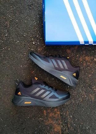 Мужские кроссовки   adidas cloudfoam black orange