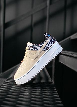 Женские кроссовки  nike air force 1 sage premium leopard