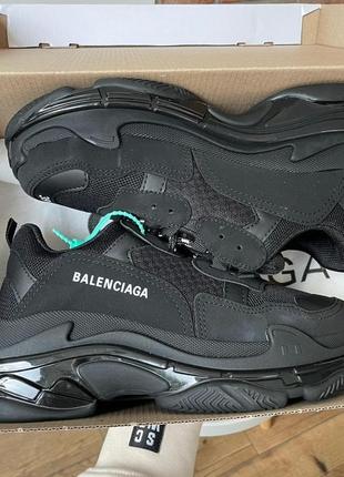 Женские кроссовки  balenciaga triple s clear sole black v210 фото