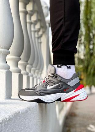 Жіночі кросівки nike m2k tekno grey red5 фото