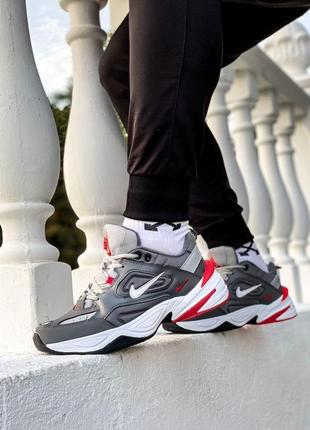 Жіночі кросівки nike m2k tekno grey red1 фото