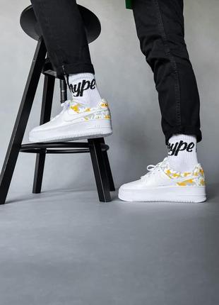 Жіночі кросівки nike air force 1 sage white flowers5 фото