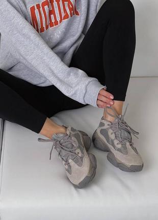 Мужские / женские кроссовки  adidas yeezy boost 500 ash grey