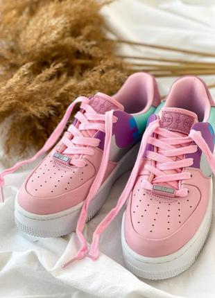 Жіночі кросівки nike air force 1 sage pink white8 фото