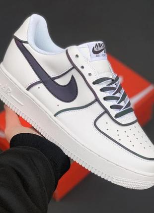 Женские кроссовки  nike air force 1 white black 32 фото