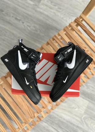 Чоловічі кросівки nike air force 1 high black white white tn