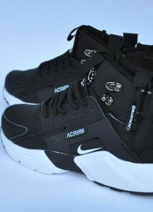 Мужские кроссовки  nike huarache x acronym black white 1 4